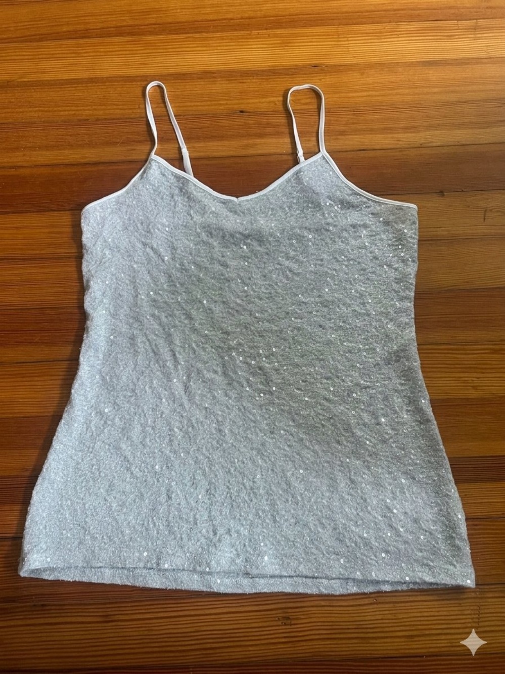 Vintage Y2K Express Sequin Metallic Shimmer Cami Top